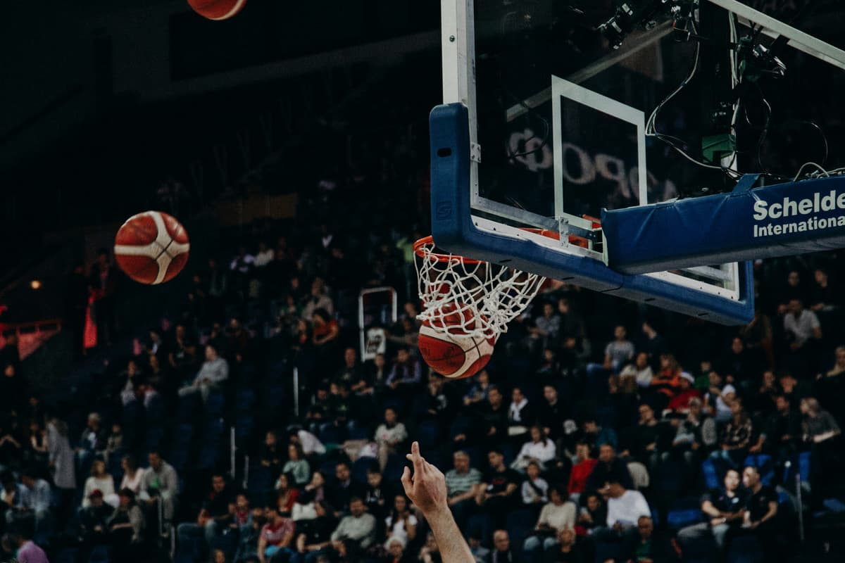 Terrain de basketball pour tournoi